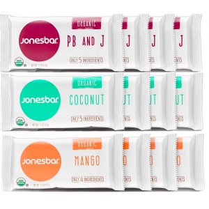 JONESBAR Fruit Lovers (12 unidades (paquete de 1)), barra de frutas y nueces orgánica USDA sin OMG, Kosher, vegana, sin gluten, barra de aperitivos JONESBAR Fruit Lovers (12 unidades (paquete de 1)), barra de frutas y nueces orgánica USDA sin OMG, Kosher, vegana, sin gluten, barra de aperitivos