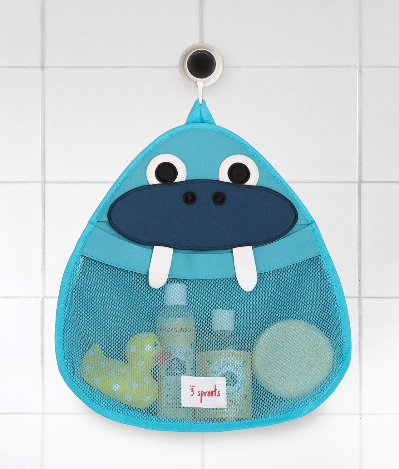 3 Sprouts Organizador de almacenamiento de baño – Organizador para ducha, bebé y juguetes – Morsa