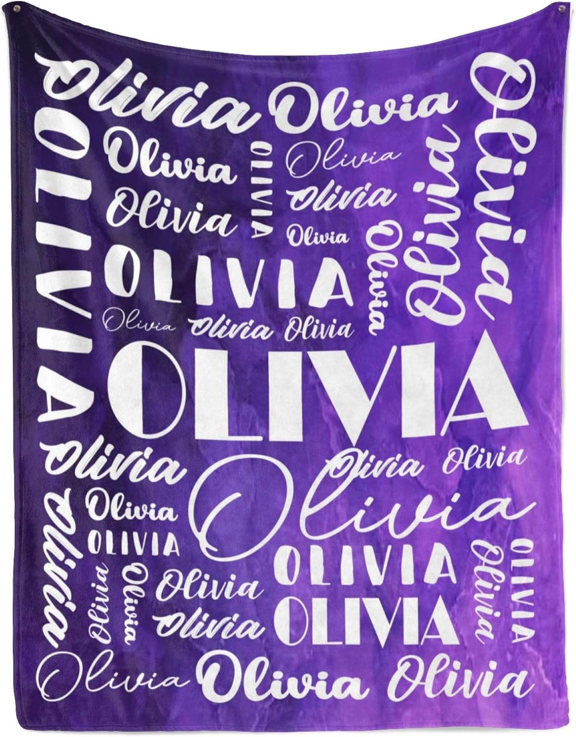 Manta y manta personalizada con nombre para niños y adultos, manta de franela personalizada (color 02, 30 x 40 pulgadas)