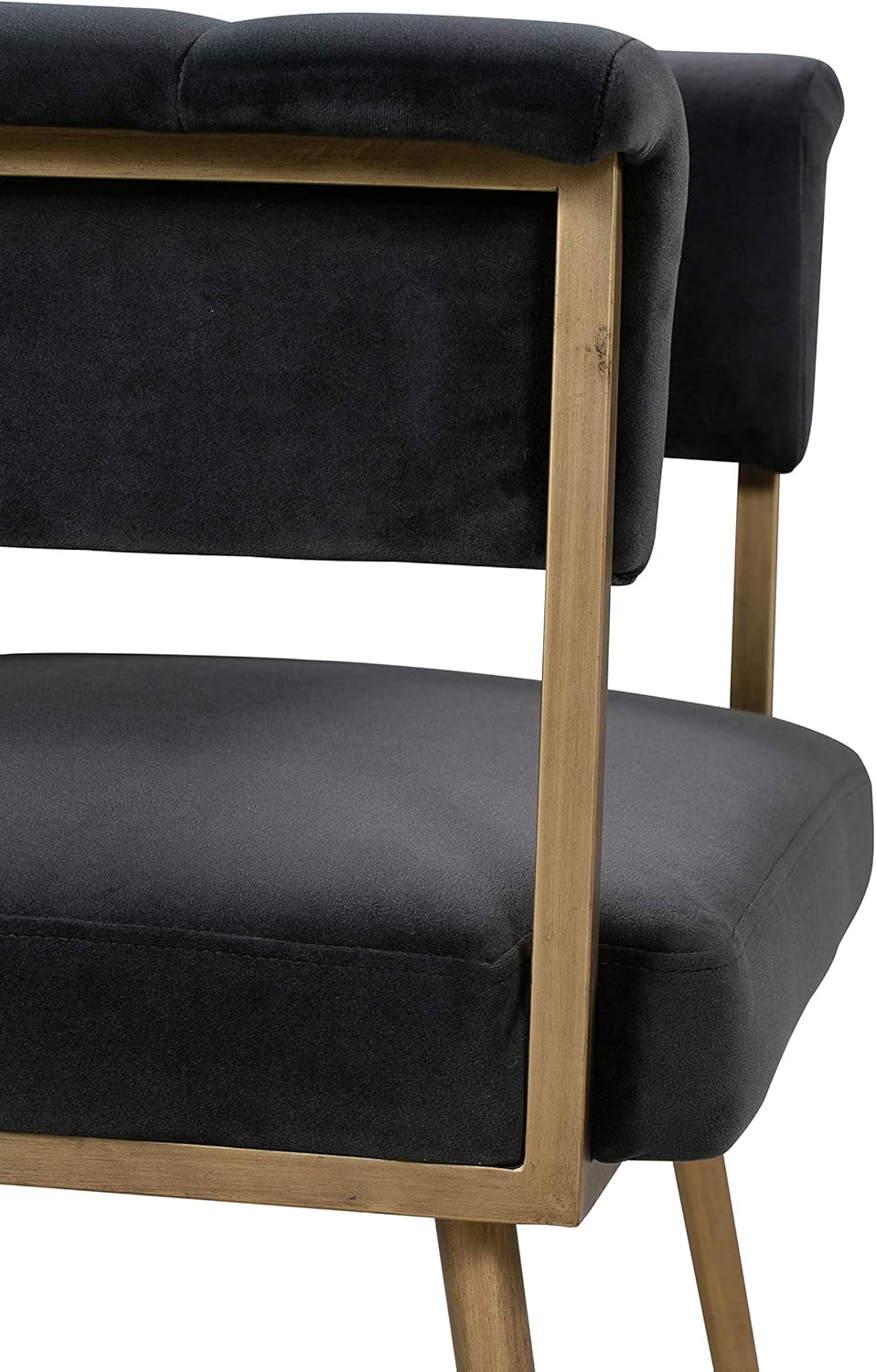 Tov Furniture Astrid Ultra Modern Barrel Back Velvet Upholstered Side Chair, 26″