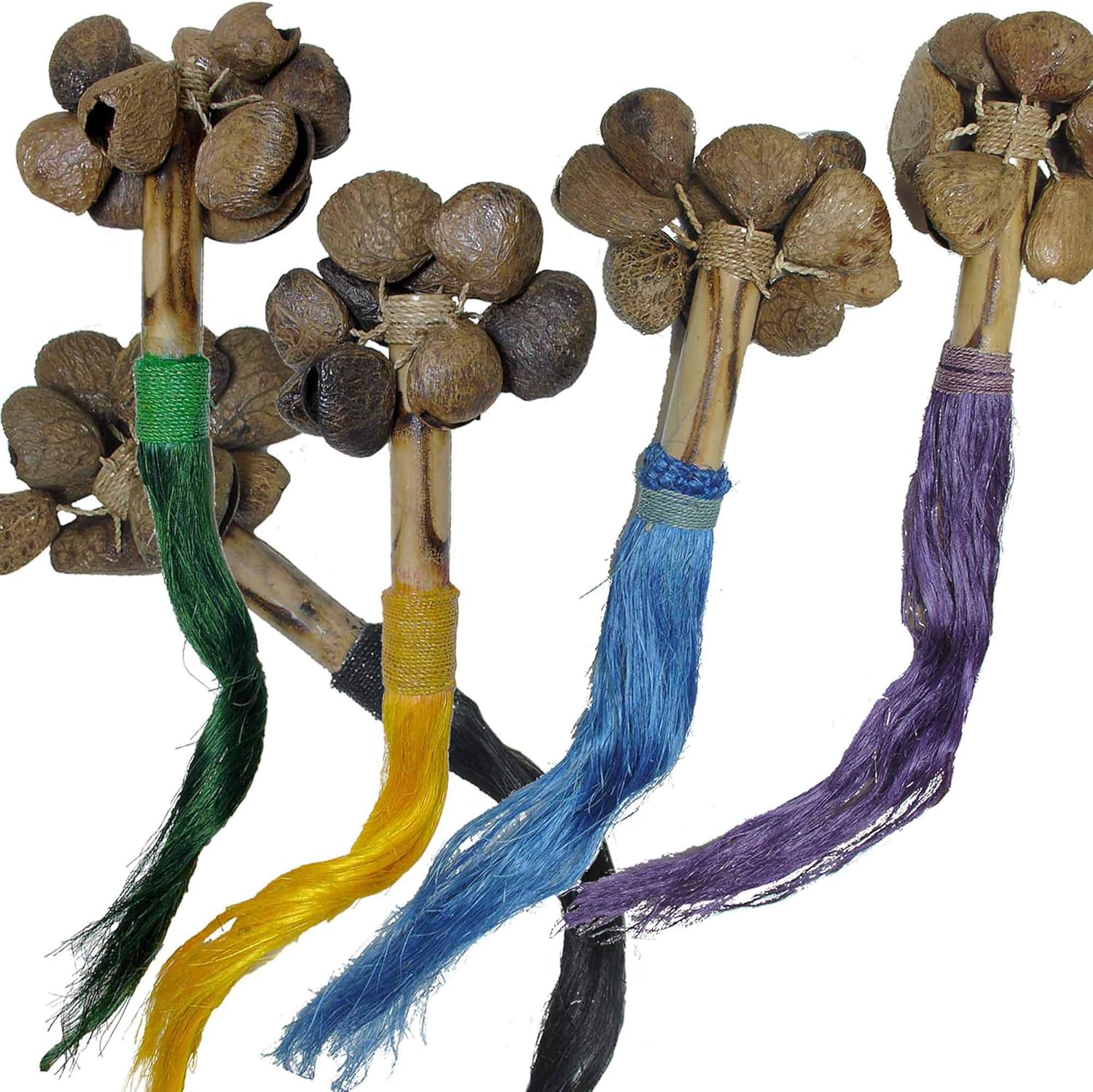 Maracas Chacahus este instrumento de percusión se crea con semillas y se une a un mango de bambú (color aleatorio)