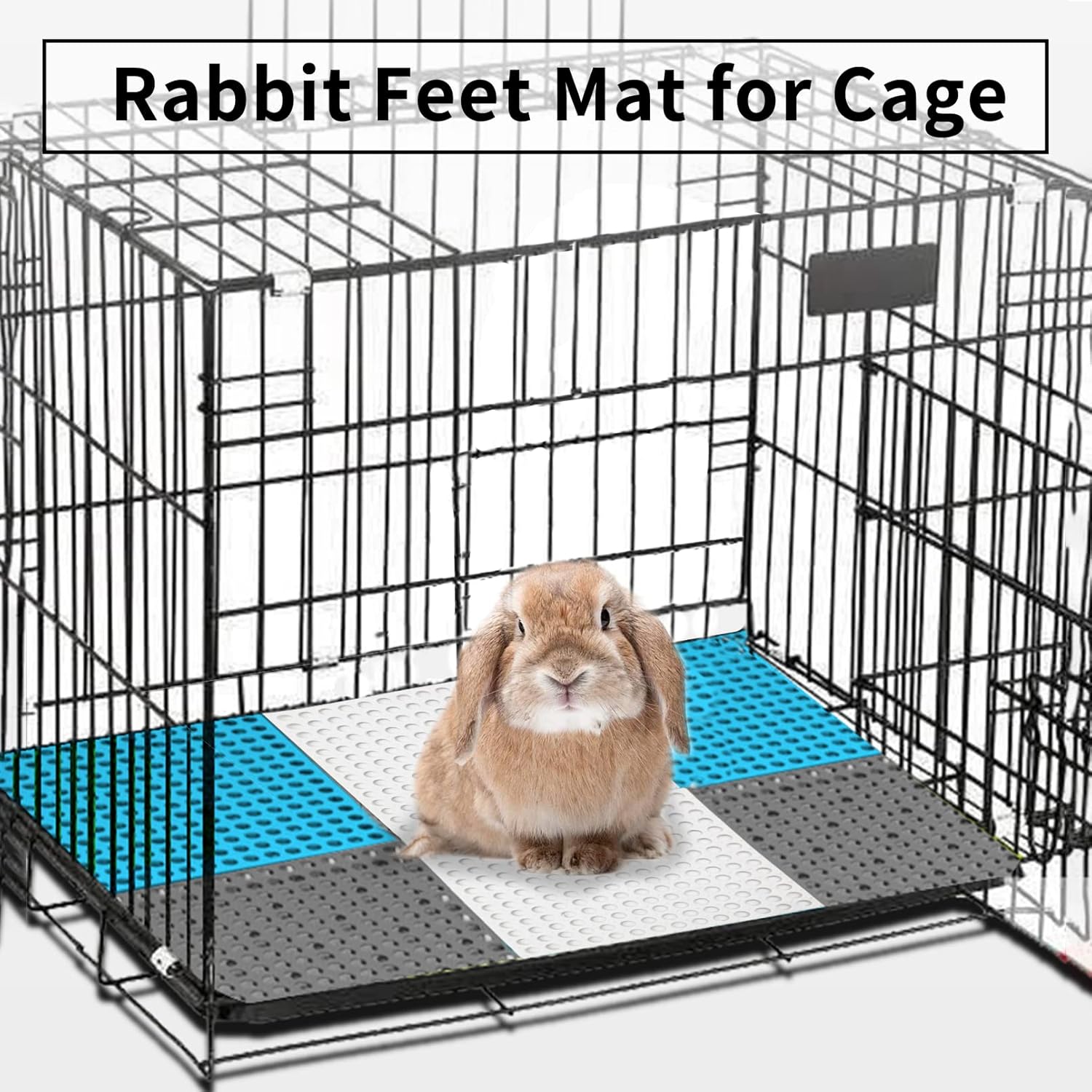 BNOSDM Alfombrilla para patas de conejo, 4 unidades, tapete de plástico para descansar con agujero para conejillo de indias, chinchilla, hurón,