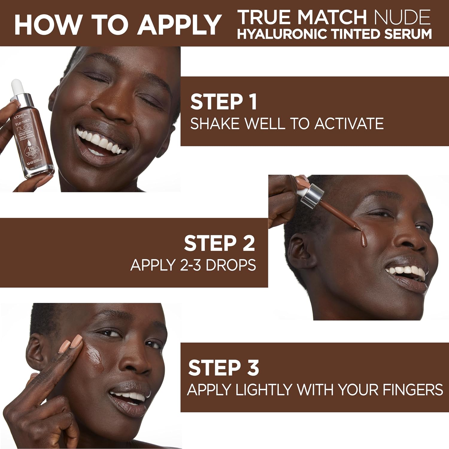 L’Oreal Paris, True Match Nude Hyaluronic Tinted Serum – El primer suero tintado con 1% de ácido hialurónico. La piel al instante se ve más