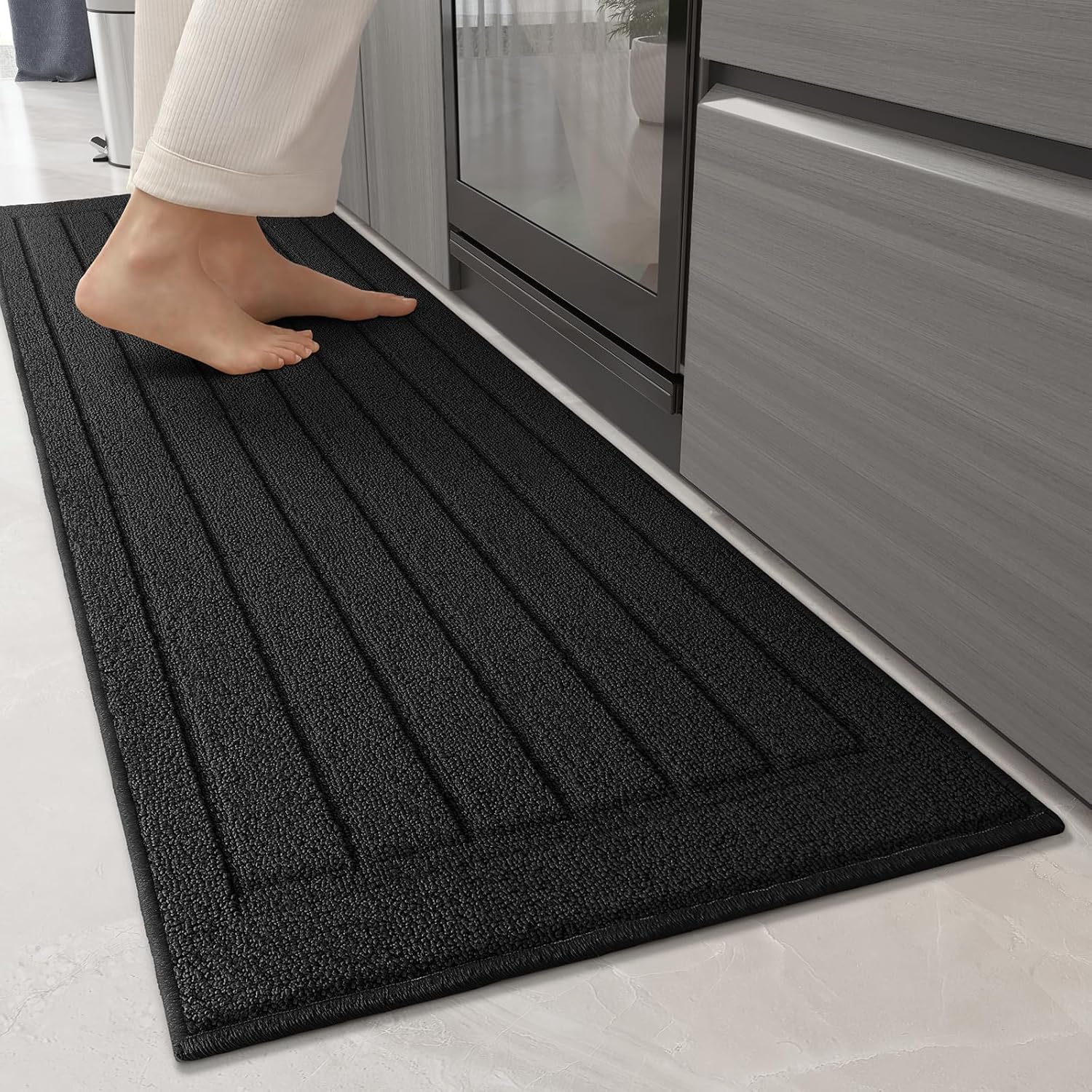 Color G Alfombra de camino de cocina antideslizante, lavable, tapetes de cocina para el piso frente al fregadero, absorbente, tapete de cocina color