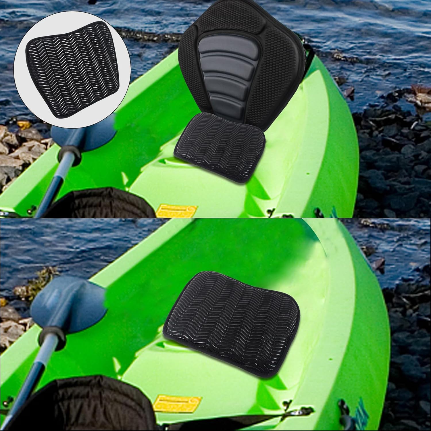 Cojín antideslizante para asiento de kayak, cojín de asiento de kayak, accesorio de asiento de kayak para kayak, canoa, deriva, rafting, remo, pesca