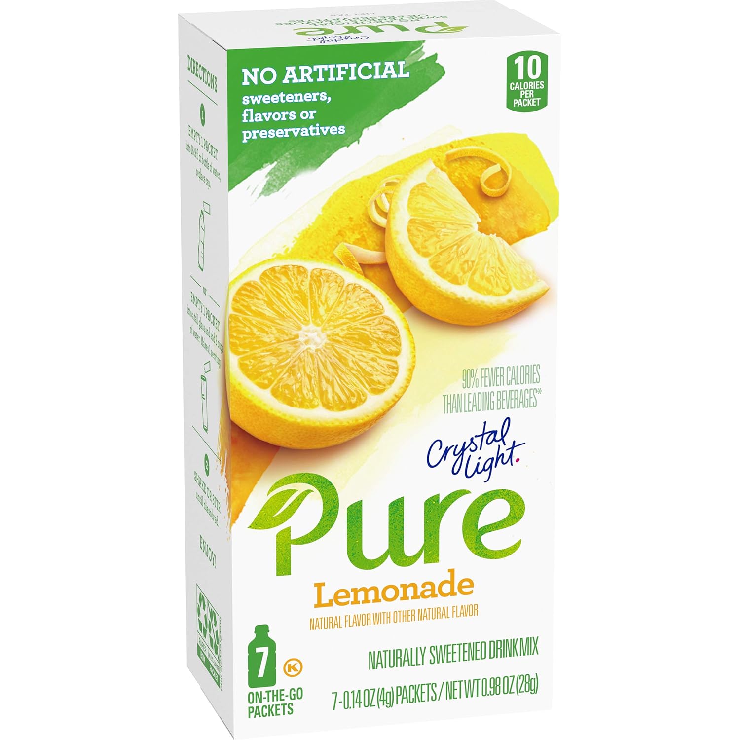 Crystal Light Mezcla de bebida en polvo Pure Lemonade On-The-Go 84 unidades