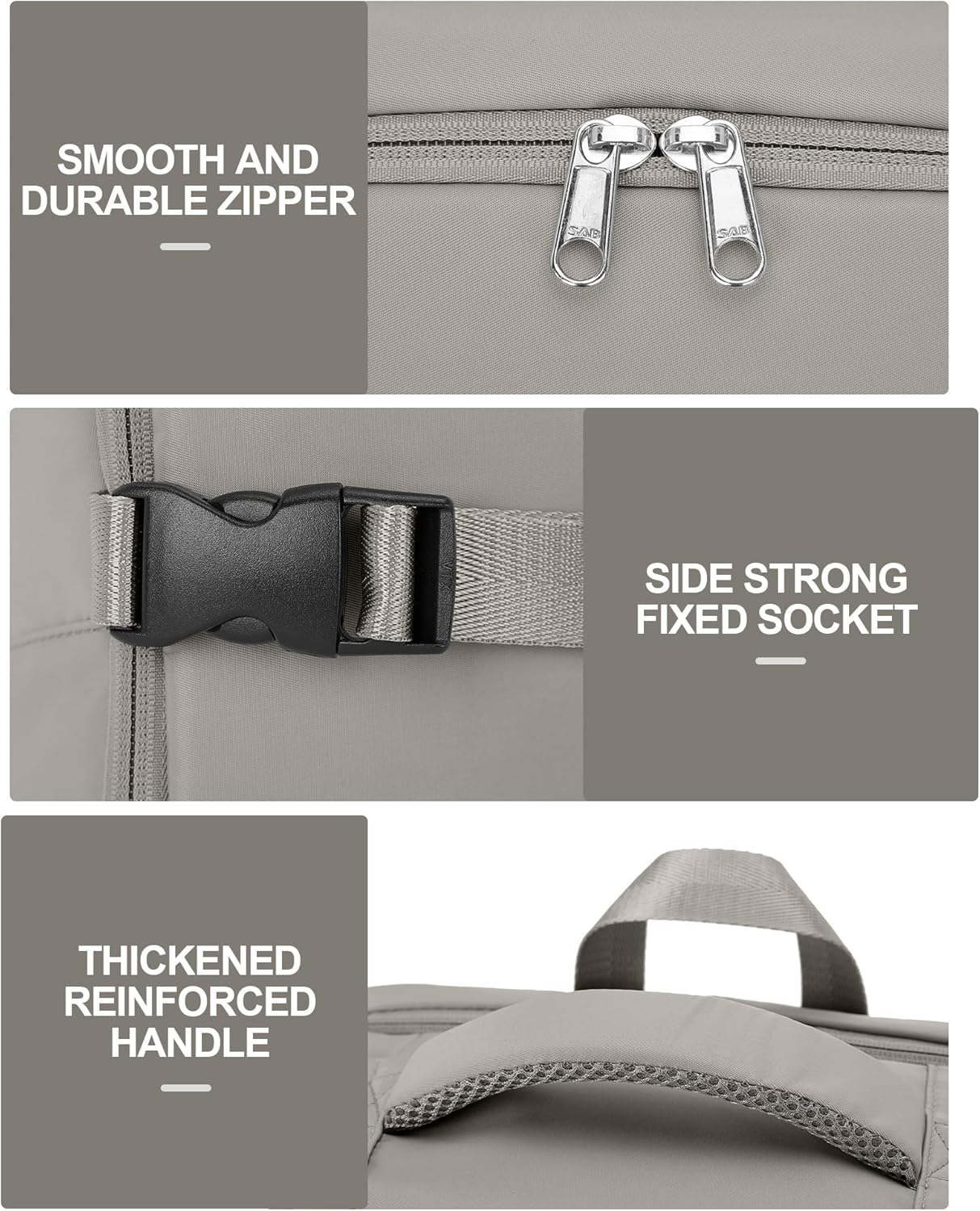 VGCUB Mochila de transporte, mochila de viaje grande para mujeres y hombres, aprobada por aerolíneas, mochila de gimnasio, mochila impermeable para