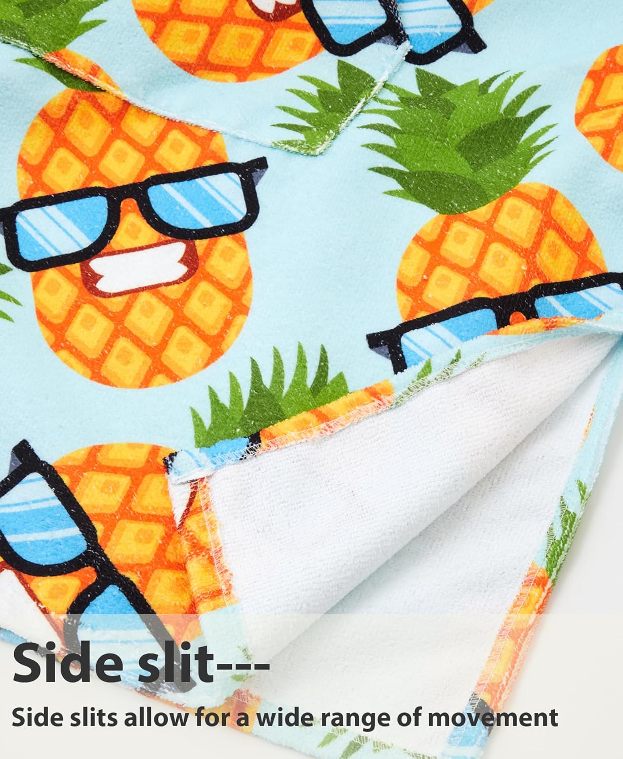 MissShorthair Towel Poncho for Kids, Hooded Beach Towel for Girl&Boy, Surf Poncho Swim Changing Robe Microfiber Bath Towel