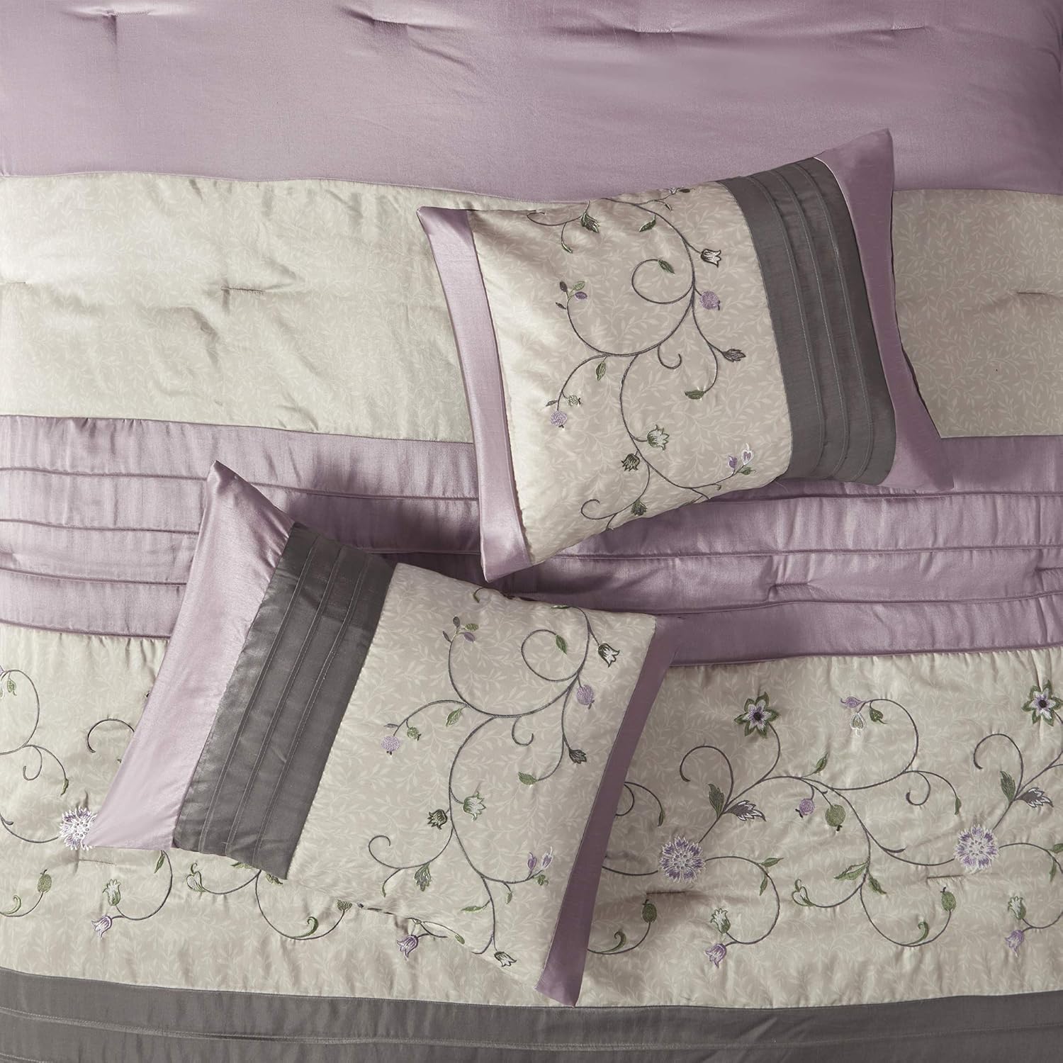 Juego Madison Park All Season, falda de cama a juego, almohadas decorativas