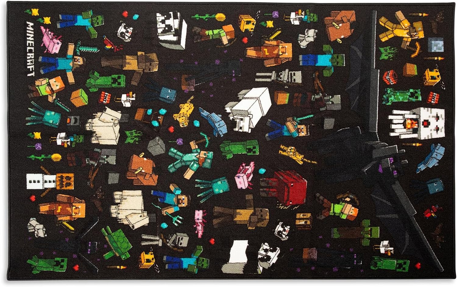 Minecraft Mob – Alfombra de área estampada  Tapete de interior, alfombras decorativas para sala de estar y dormitorio, decoración del hogar para