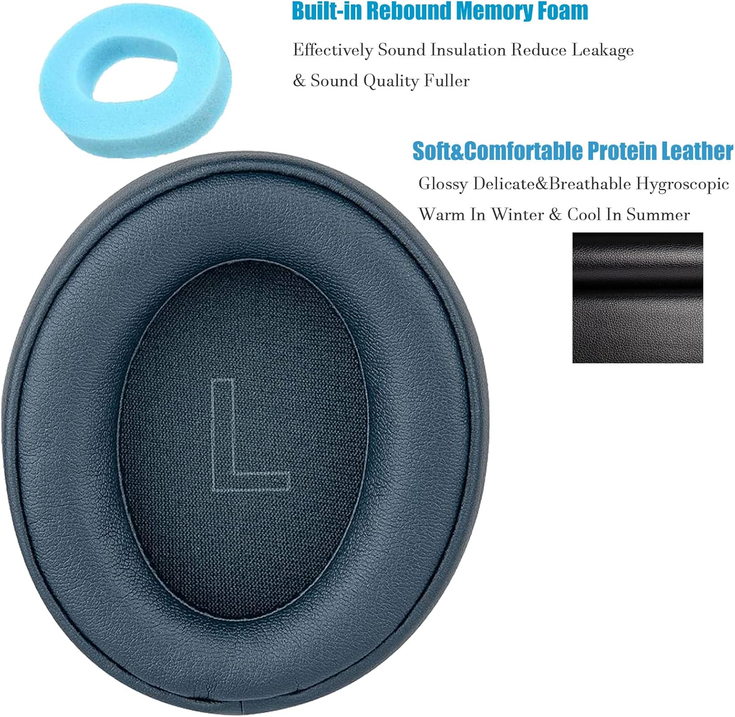 Life Q35 – Almohadillas de repuesto para audífonos Soundcore Life Q30, fundas de almohadillas compatibles con auriculares Anker Soundcore Life Q35