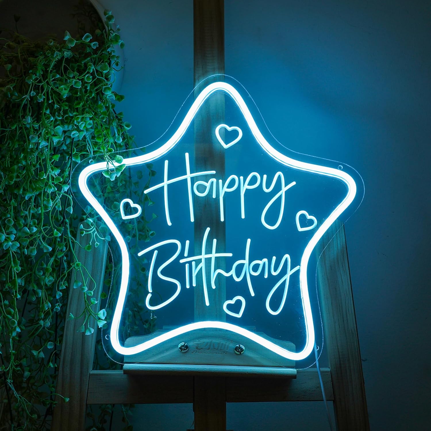 BIOIWGY Letrero de neón para pared USB con estrella y luz de neón, letrero con luz de juego, diseño de tallado de arte 3D, letreros de neón, regalos