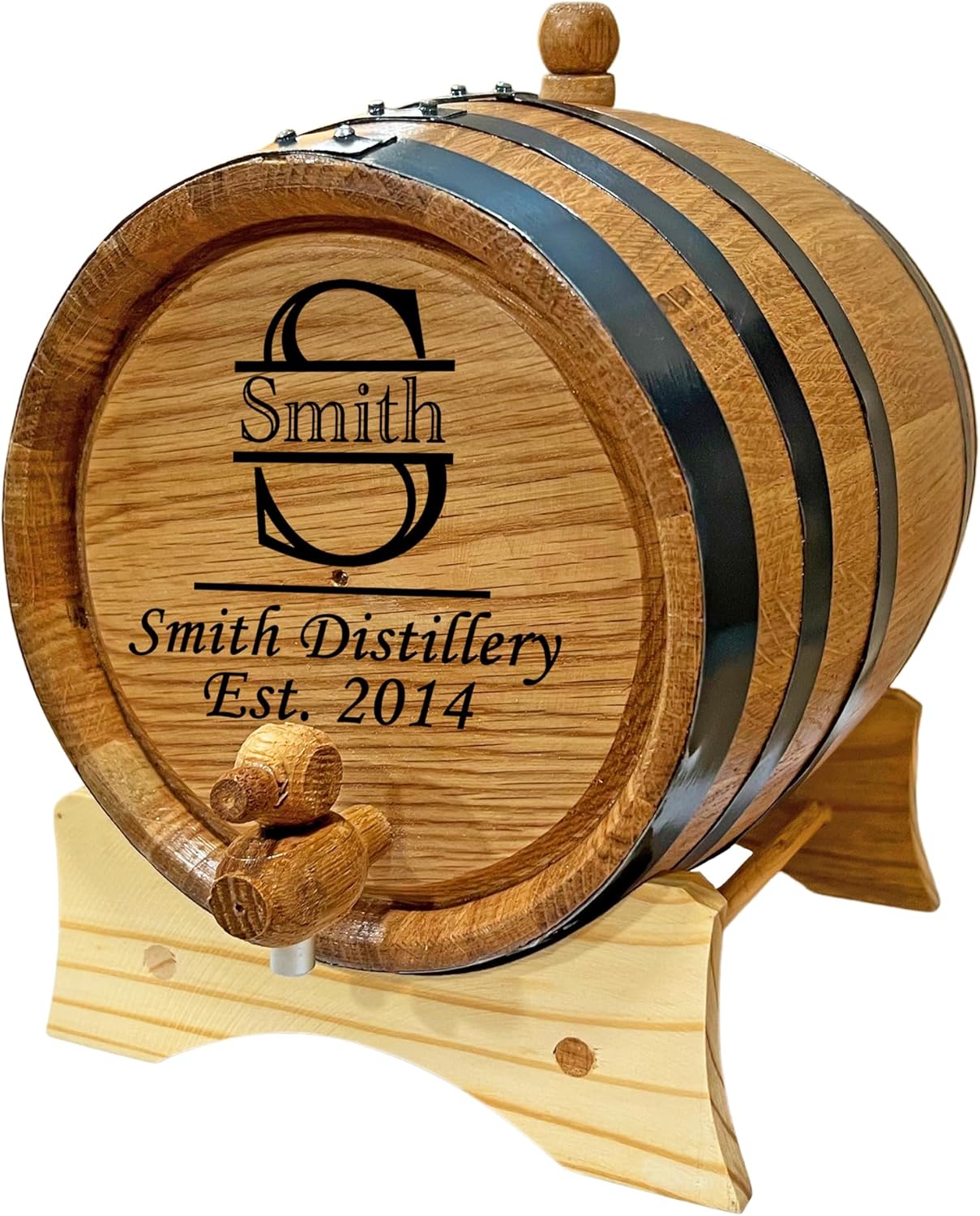 Barril de envejecimiento personalizado de alta calidad, diseño de letra, barril de madera de roble personalizado, perfecto para whisky, bourbon,