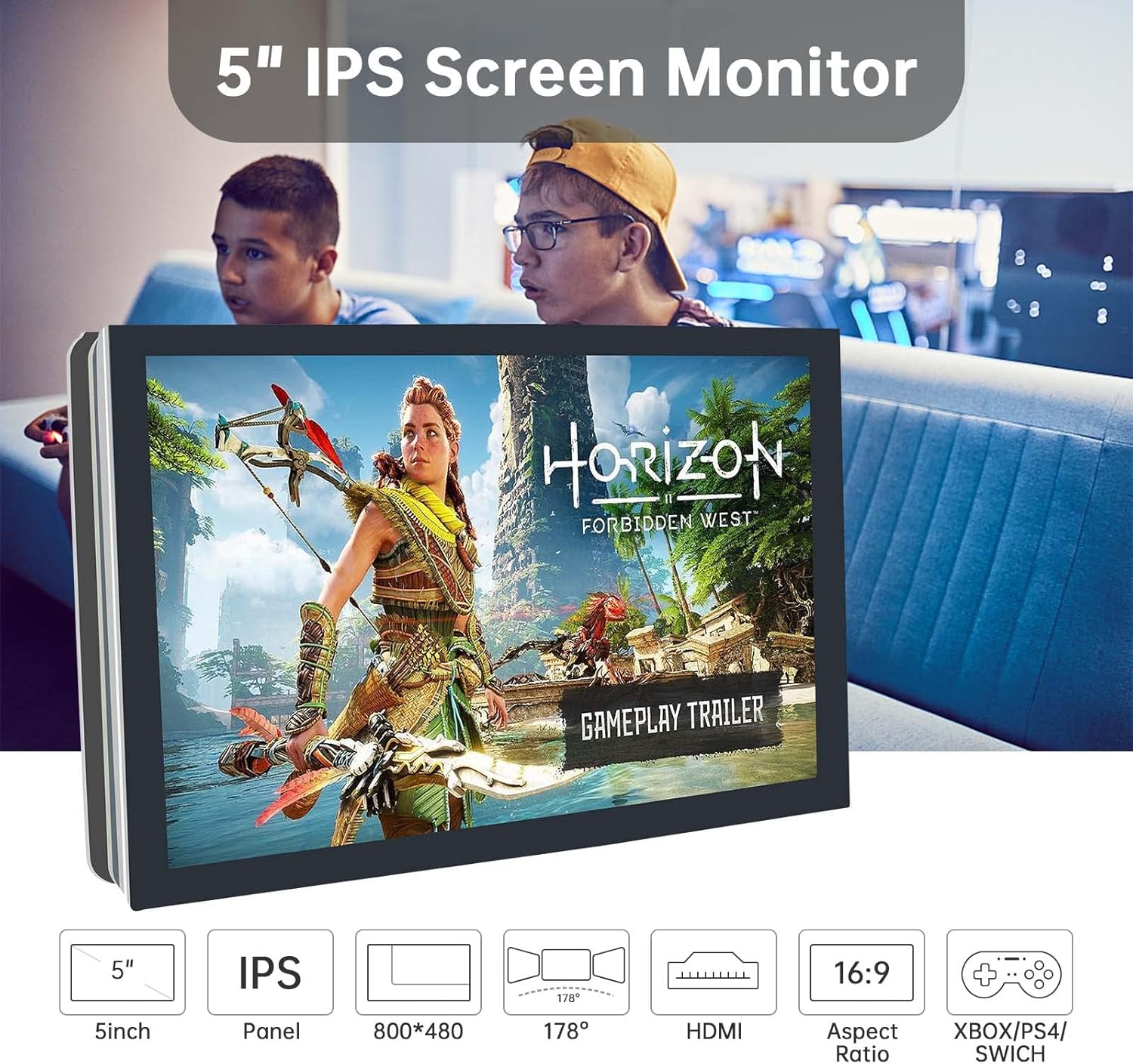 HMTECH 5 ” Raspberry Pi pantalla táctil Monitor 800×480 HDMI con pantalla IPS pantalla LCD para Raspberry Pi 400432ZeroBB+, Banana Pi, Jetson Nano,