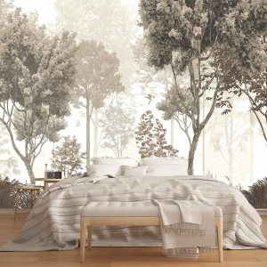 MFWFM Papel tapiz vintage de bosque natural, papel tapiz de pared para dormitorio y sala de estar (no se pega ni se pega) MFWFM Papel tapiz vintage de bosque natural, papel tapiz de pared para dormitorio y sala de estar (no se pega ni se pega)