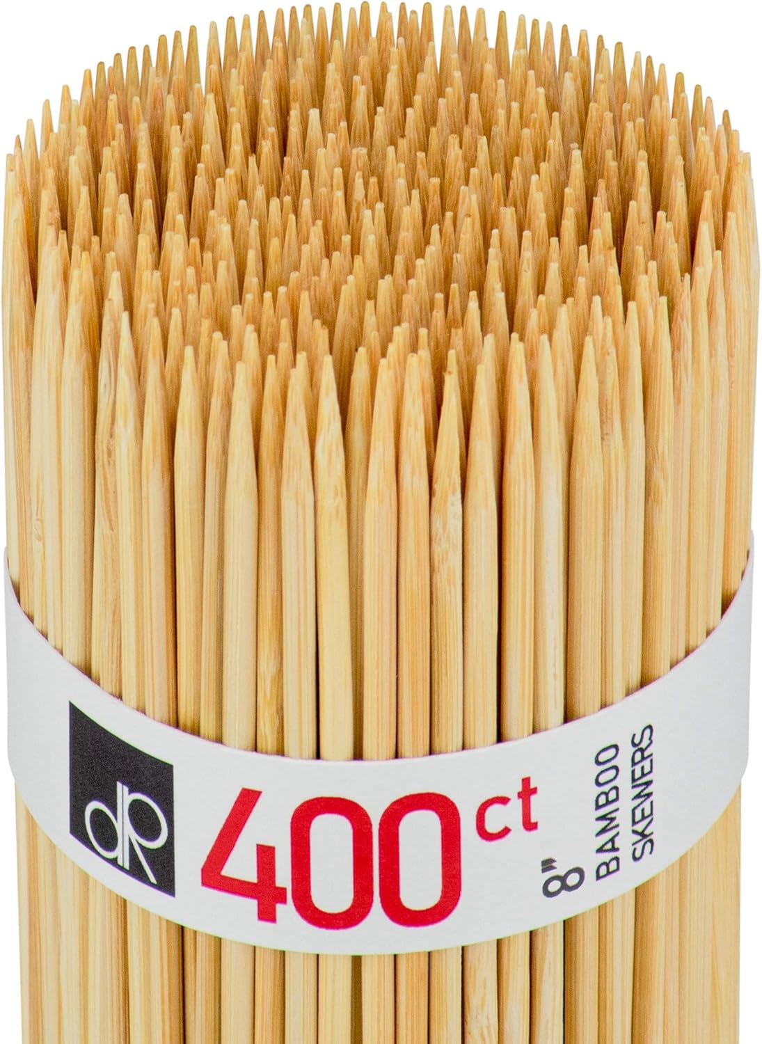 DecorRack Brochetas de bambú natural de 6″8″10″12″, brochetas de madera para barbacoa, parrilla, aperitivos, frutas, smores, cóctel, brunch, palitos