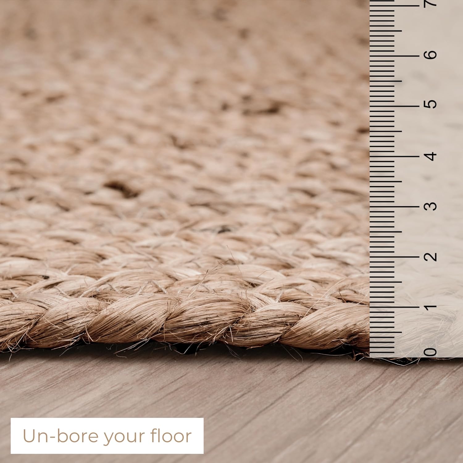 RAJRANG – Alfombra de yute de 2 x 8 pies, tejida a mano, natural, bohemio, reversible, trenzada, alfombra de área