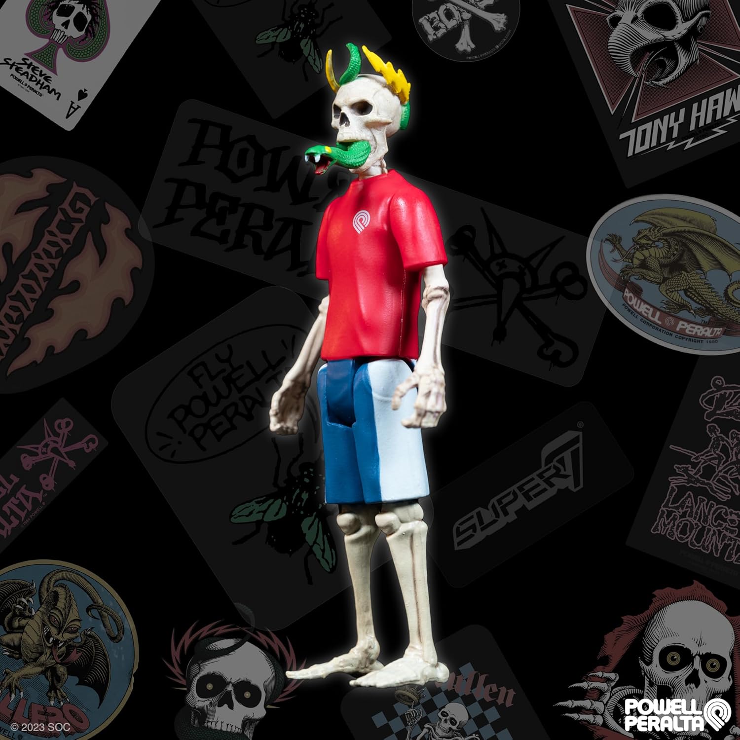Super7 Powell-Peralta Mike McGill – Figura de acción Powell-Peralta de 3.75 pulgadas, patineta clásica coleccionable y juguetes retro