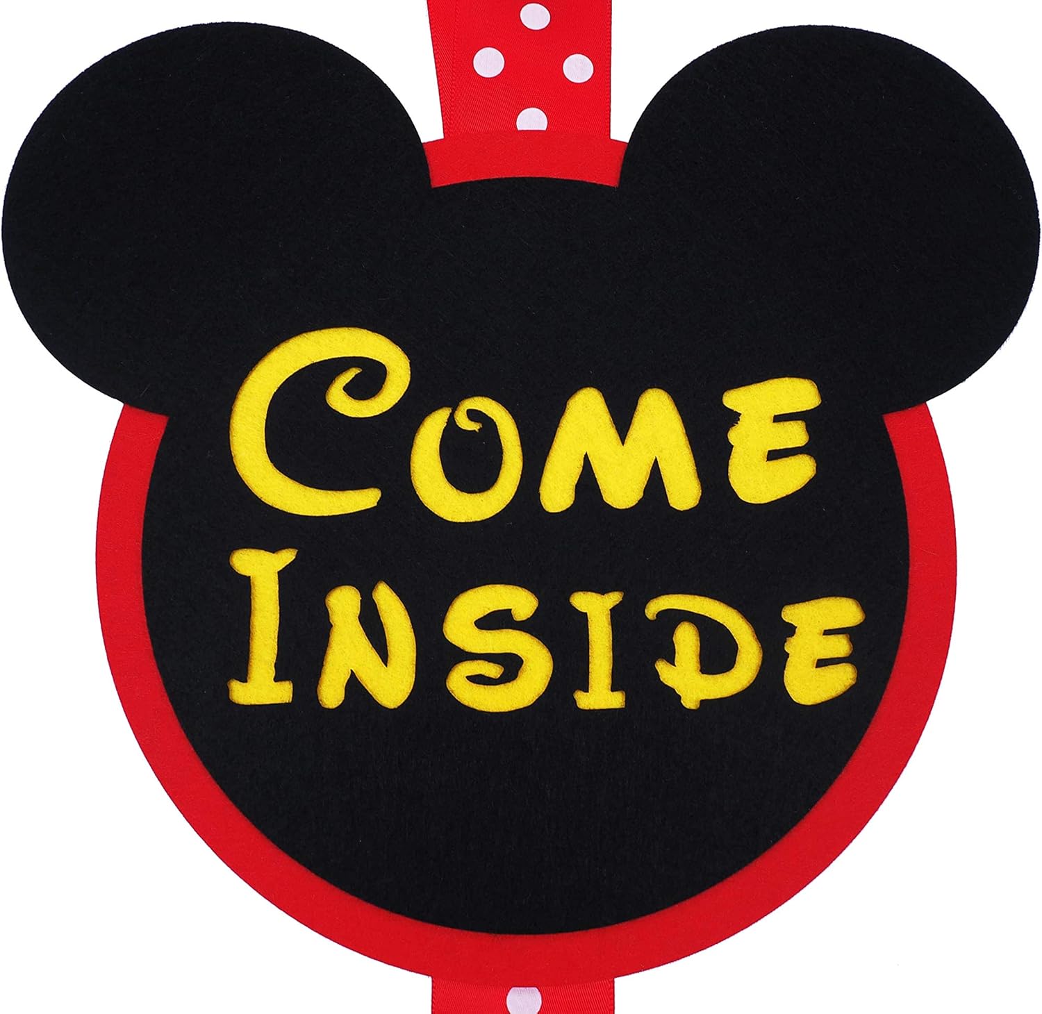 Cartel de puerta de cumpleaños de Mickey Mouse – Percha de bienvenida – Decoraciones – Suministros – Cartel de cumpleaños – Come inside its fun