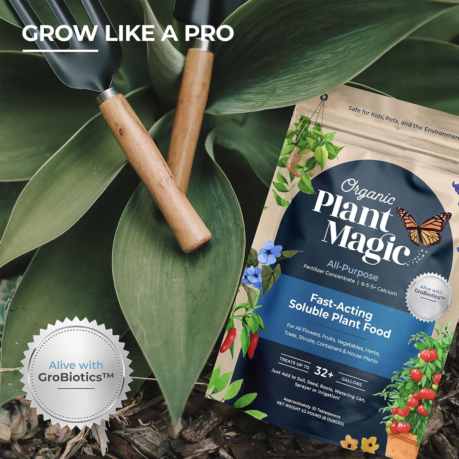 Organic Plant Magic  Té de compost instantáneo -100% Fertilizante OrgánicoFácil de usar
