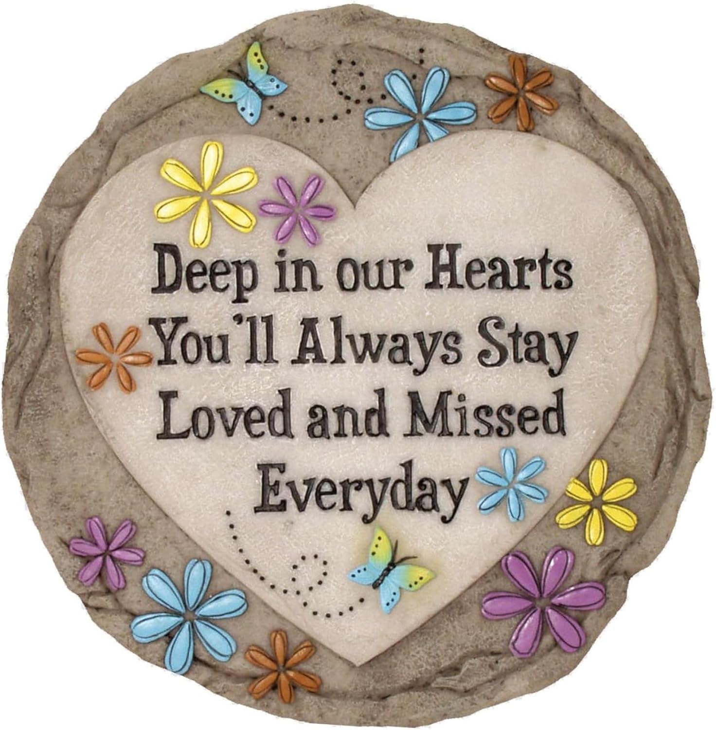 Spoontiques – Decoración de jardín – If Love Could Have Saved You Stepping Stone – Piedra decorativa para jardín