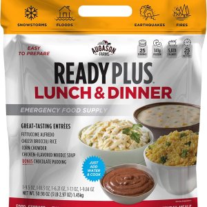 Augason Farms READY PLUS Suministro de alimentos de emergencia para almuerzo y cena  Vida útil de 25 años Augason Farms READY PLUS Suministro de alimentos de emergencia para almuerzo y cena  Vida útil de 25 años