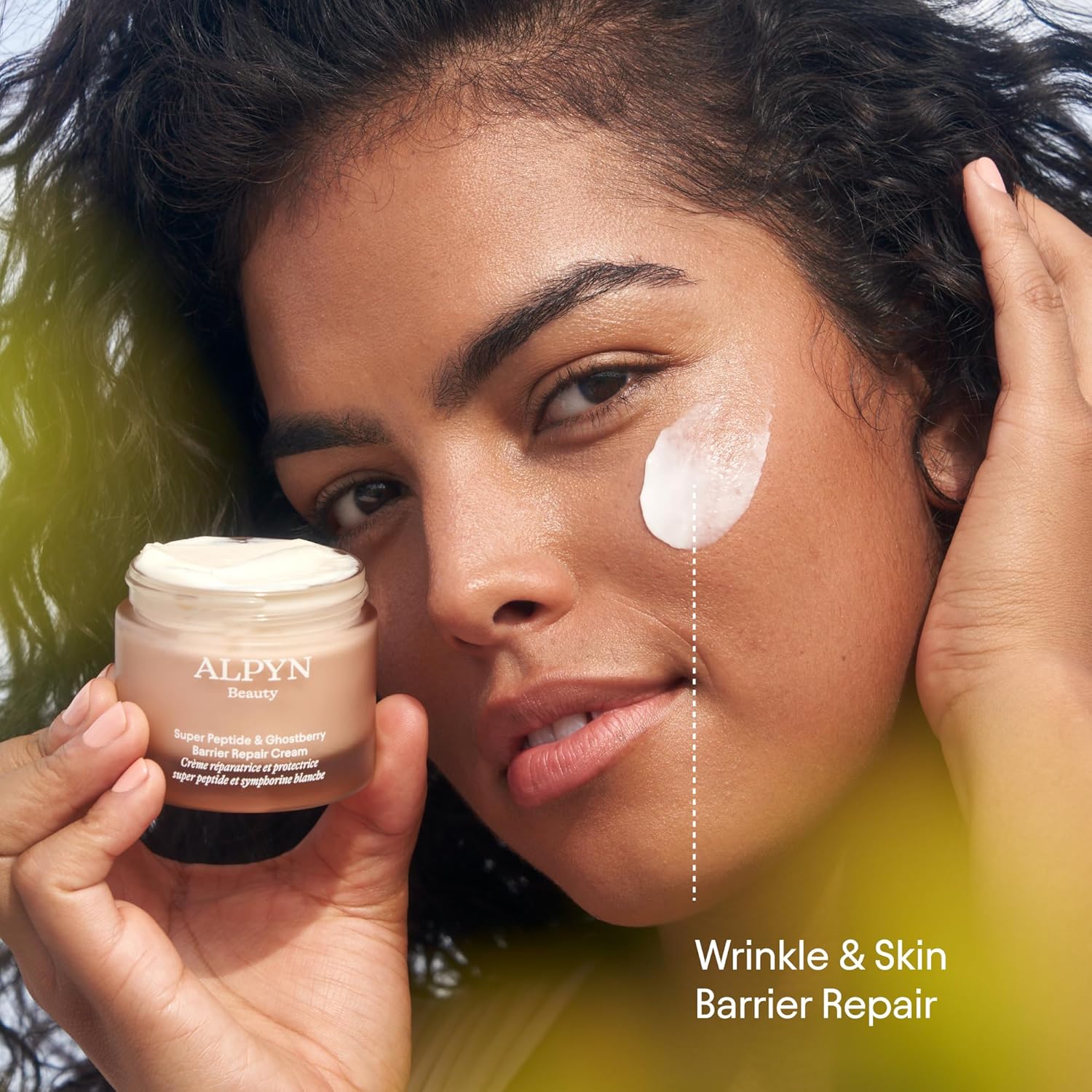 Alpyn Beauty Super Peptide & Ghostberry Hidratante para reparación de eczema, barrera y arrugas  Calma y calma contra el enrojecimiento y la