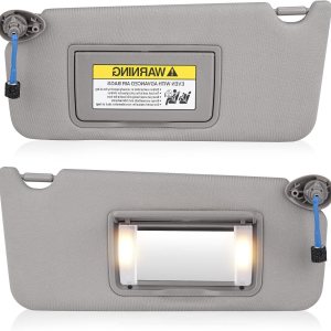 Visera solar con luz para Honda Accord 2008-2012, lado izquierdo del conductor y lado derecho del pasajero, repuesto gris 83230TA0A91ZA 83280TA0A91ZB Visera solar con luz para Honda Accord 2008-2012, lado izquierdo del conductor y lado derecho del pasajero, repuesto gris 83230TA0A91ZA 83280TA0A91ZB