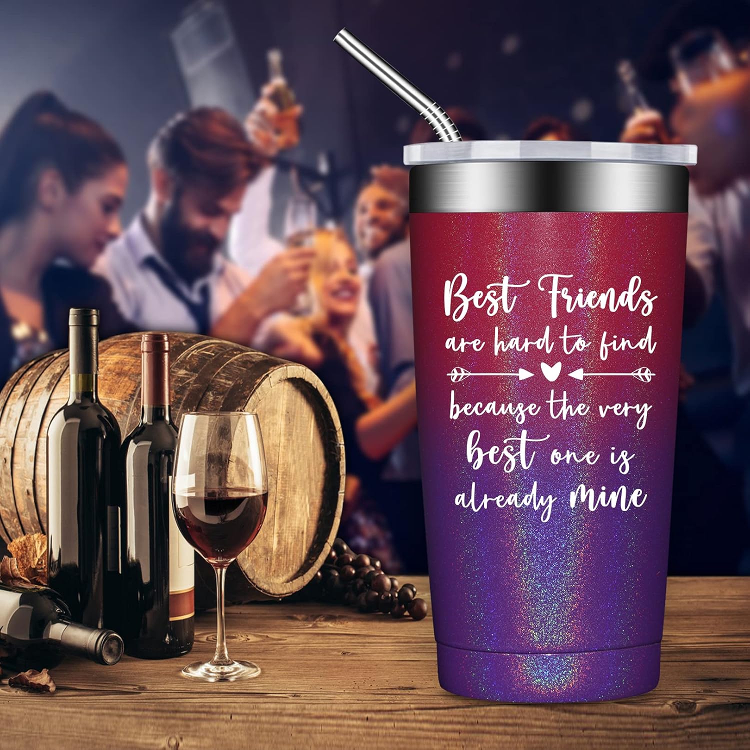 BIRGILT Regalo de mejor amiga para mujeres, regalos de amistad para mejores amigas, regalos de Navidad para mejores amigas, vasos de 20 onzas para