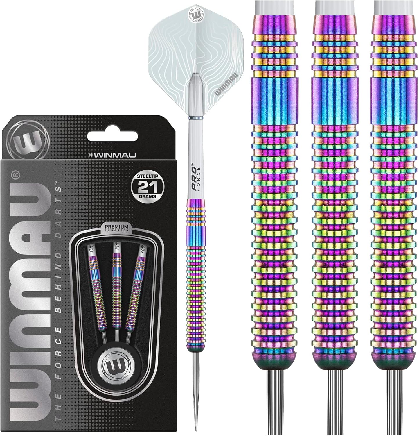 Winmau Solaris Urban – Juego de dardos de punta de acero de 0.74oz