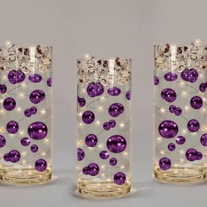 Paquete de perlas sin agujero, tamaños jumbo y variados, decoración para floreros y para dispersarlos en la mesa Paquete de perlas sin agujero, tamaños jumbo y variados, decoración para floreros y para dispersarlos en la mesa