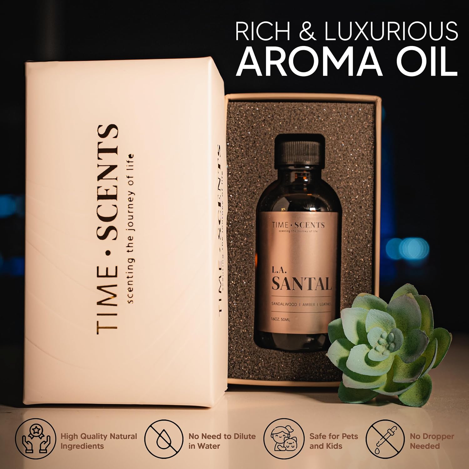 Aceite difusor de mezcla de aceites esenciales  Aceite esencial Santal, aceite de fragancia para el hogar inspirado en hoteles para difusor, aceites