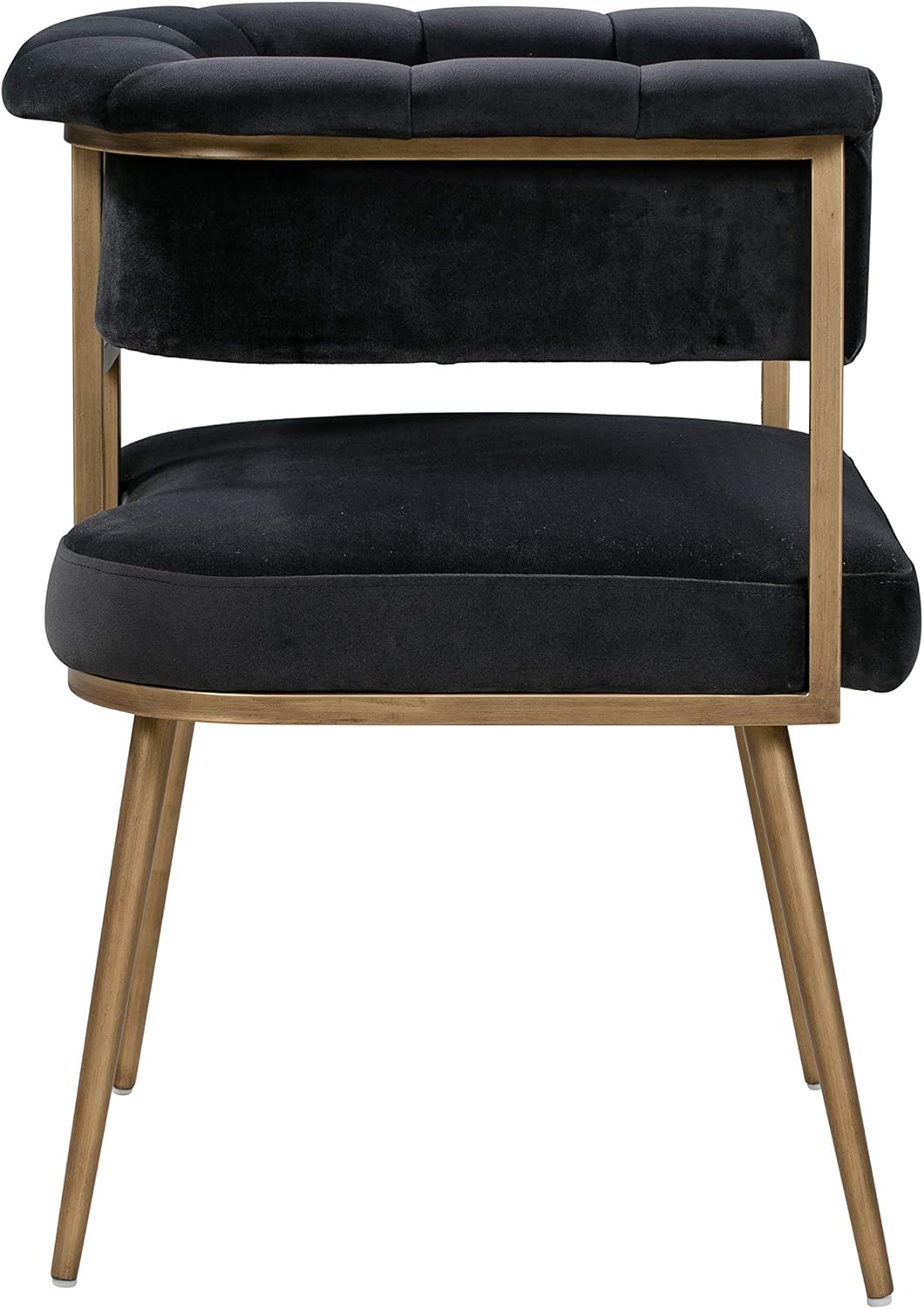Tov Furniture Astrid Ultra Modern Barrel Back Velvet Upholstered Side Chair, 26″