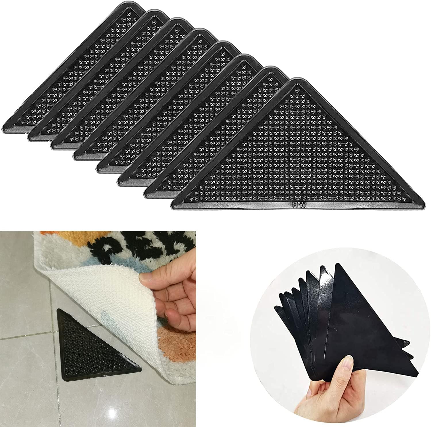 Ruggies As Seen On TV – Tapón de agarre para alfombra, resistente y lavable, almohadilla de agarre para piso, tapón de agarre de succión, soporte