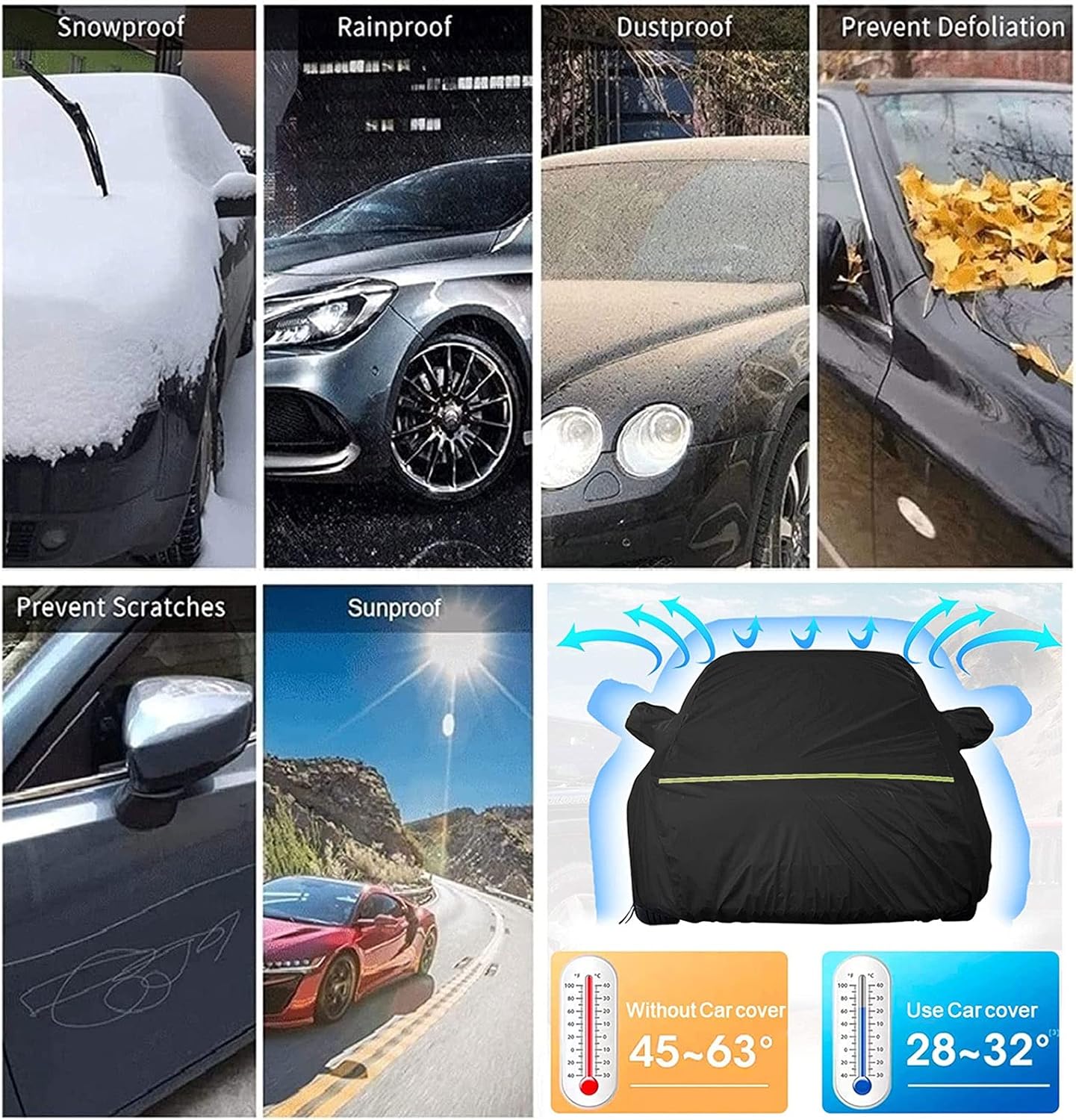 La funda para automóvil es compatible con SsangYong Korando Kyron Musso Rexton, la funda completa para automóvil es adecuada para todas las