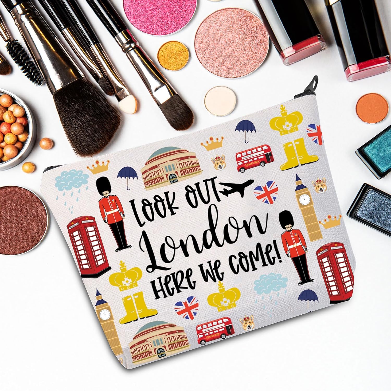 JNIAP London City Bolsa de maquillaje Londres Regalos de viaje Londres Bolsa de aseo Londres Bolsa de viaje Londres Bolsa de viaje Londres Bolsa de,