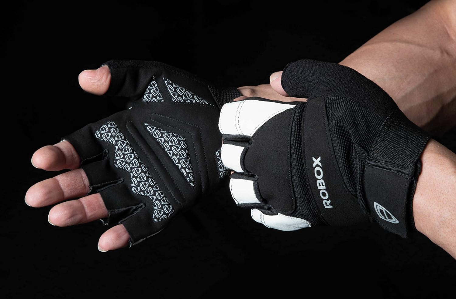 ROBOX Guantes de entrenamiento para hombres y mujeres  Guantes de entrenamiento reforzados para ejercicios de palma para levantamiento de pesas