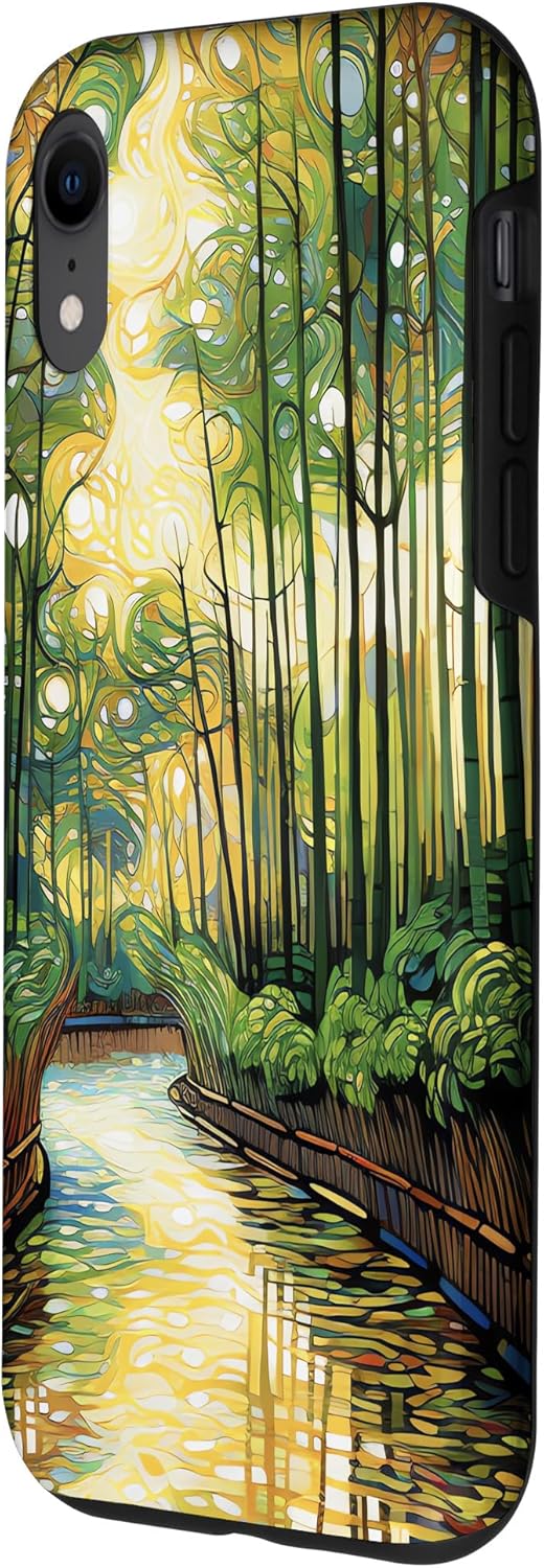 iPhone XR Bamboo Brilliance A Chromatic Escape into Lively Forests Case