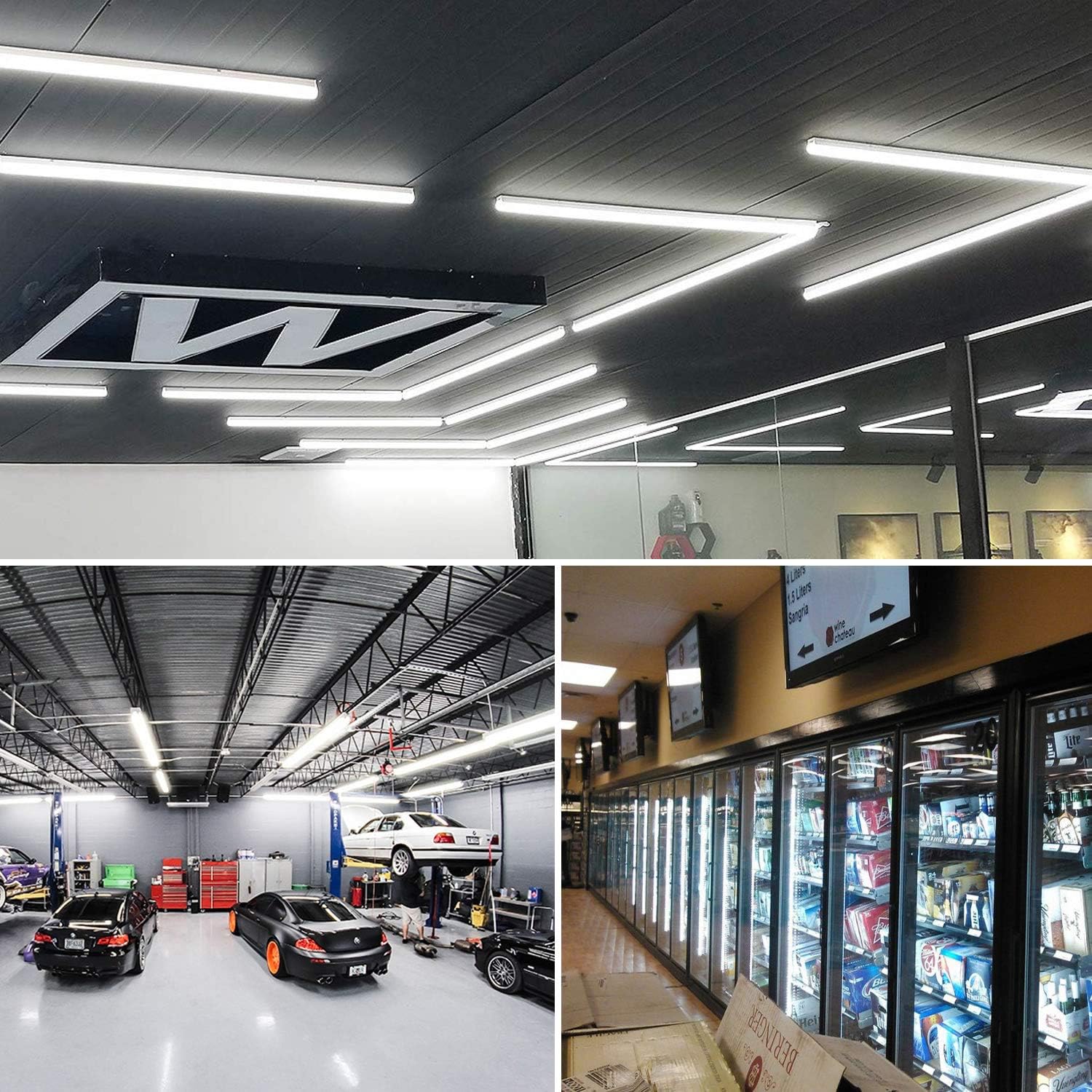 Striplight Lámpara LED para tienda, 12 pulgadas, 5 W, 580 lm, cubierta esmerilada, 6500 K, tubo de luz integrado T5, salida alta, blanco más