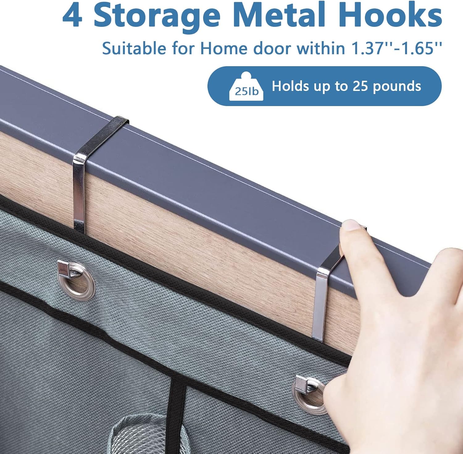C&AHOME Organizador de zapatos con 28 bolsillos grandes de malla sobre la puerta, organizador de zapatos colgante, zapatero para puerta, organizador