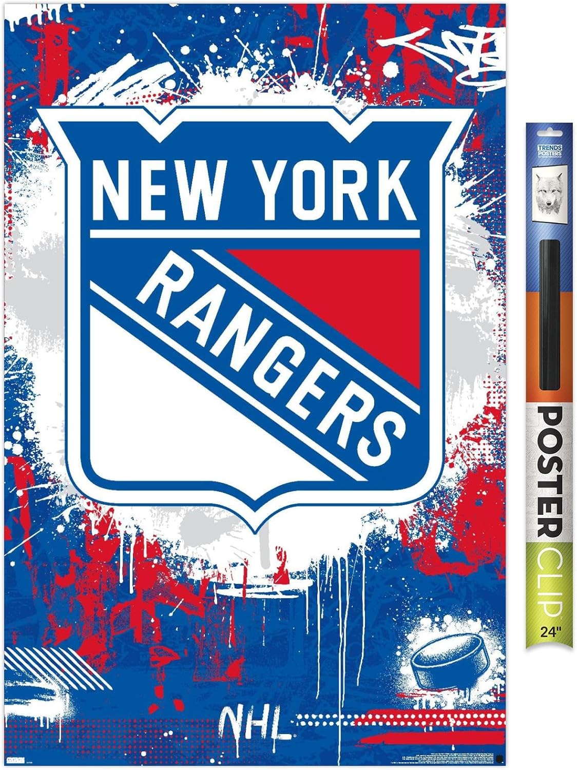 Trends International NHL New York Rangers – Póster de pared con logotipo Maximalist 23