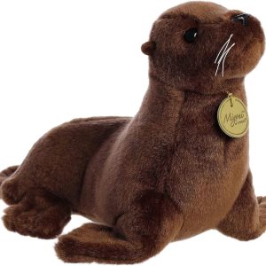 Aurora Adorable león marino de peluche Miyoni, detalle realista, compañía entrañable, marrón, 11 pulgadas Aurora Adorable león marino de peluche Miyoni, detalle realista, compañía entrañable, marrón, 11 pulgadas