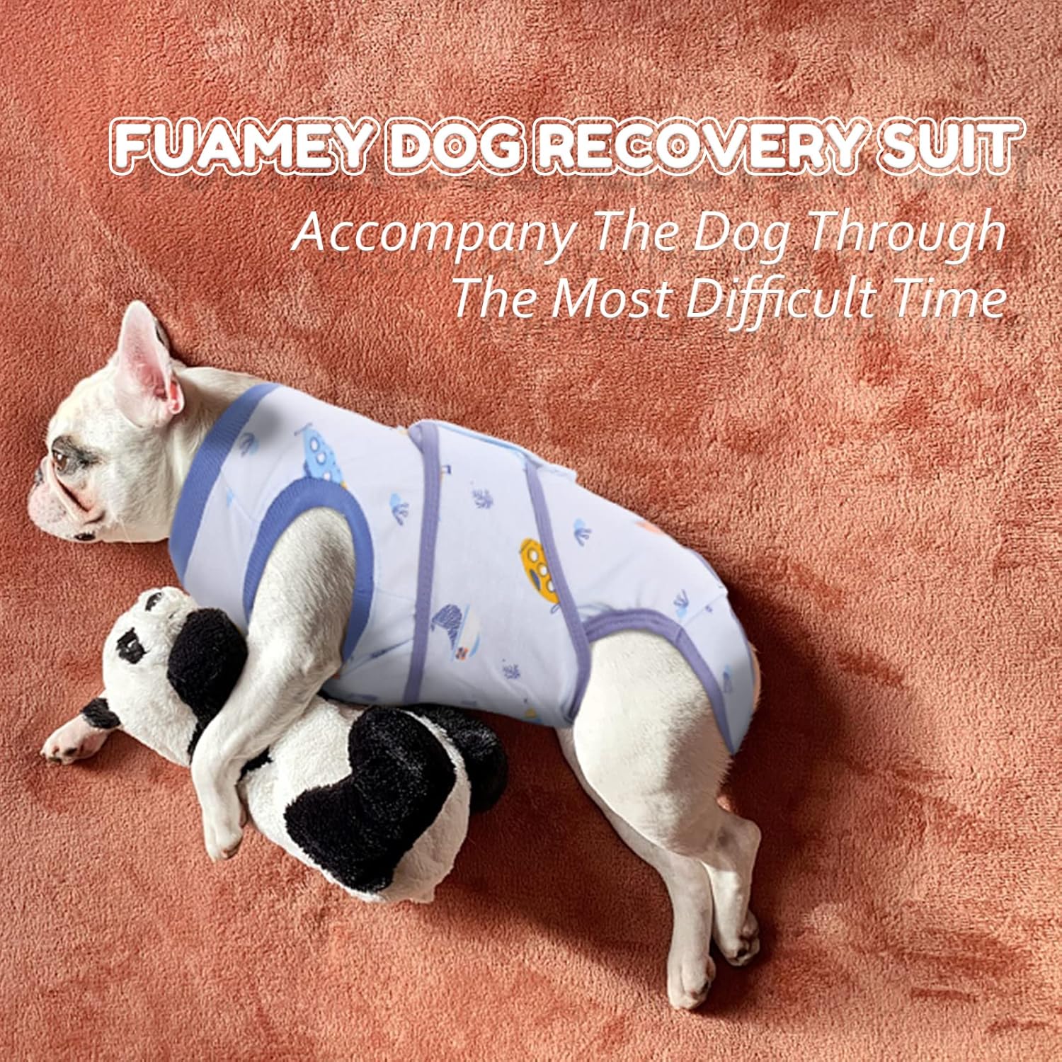 FUAMEY Traje de recuperación para perros después de la cirugía, suave y transpirable para perro, traje quirúrgico alternativo con cuello electrónico