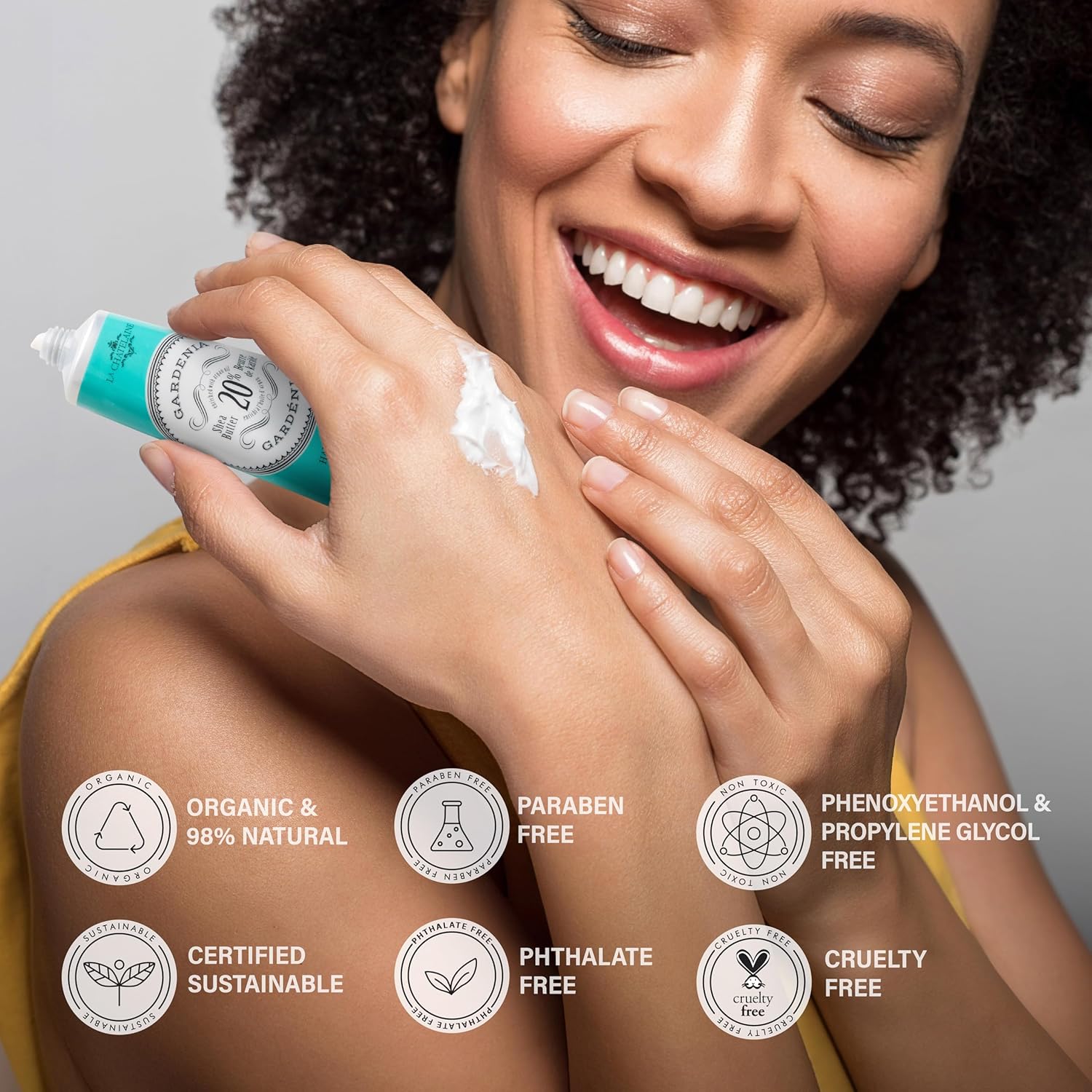 La Chatelaine Set de regalo de crema de manos para mujer, loción de manos tamaño viaje, crema de manos natural fabricada en Francia con 20% de