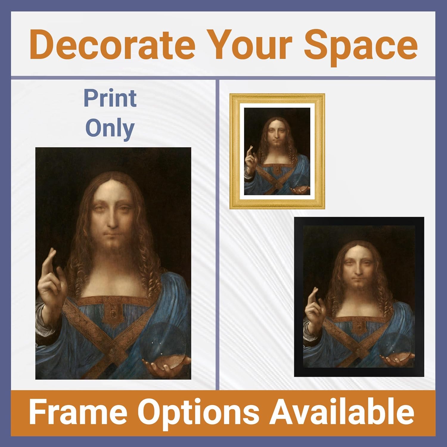Retrato de la cabaña perdida de Cristo en Salvator Mundi por Leonardo Da Vinci  Impresión sin marco  Reproducción de pinturas de obras de arte finas