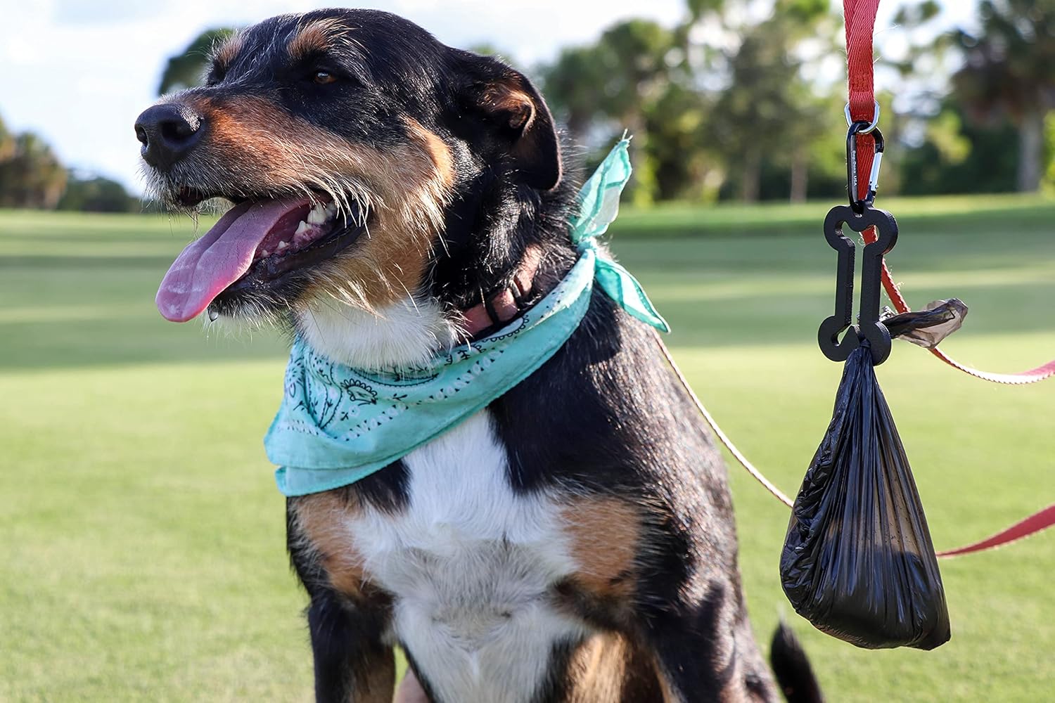Soporte completo para bolsas de excremento de perro, hecho en Estados Unidos, de aluminio duradero y reciclable, transportador de bolsas de basura
