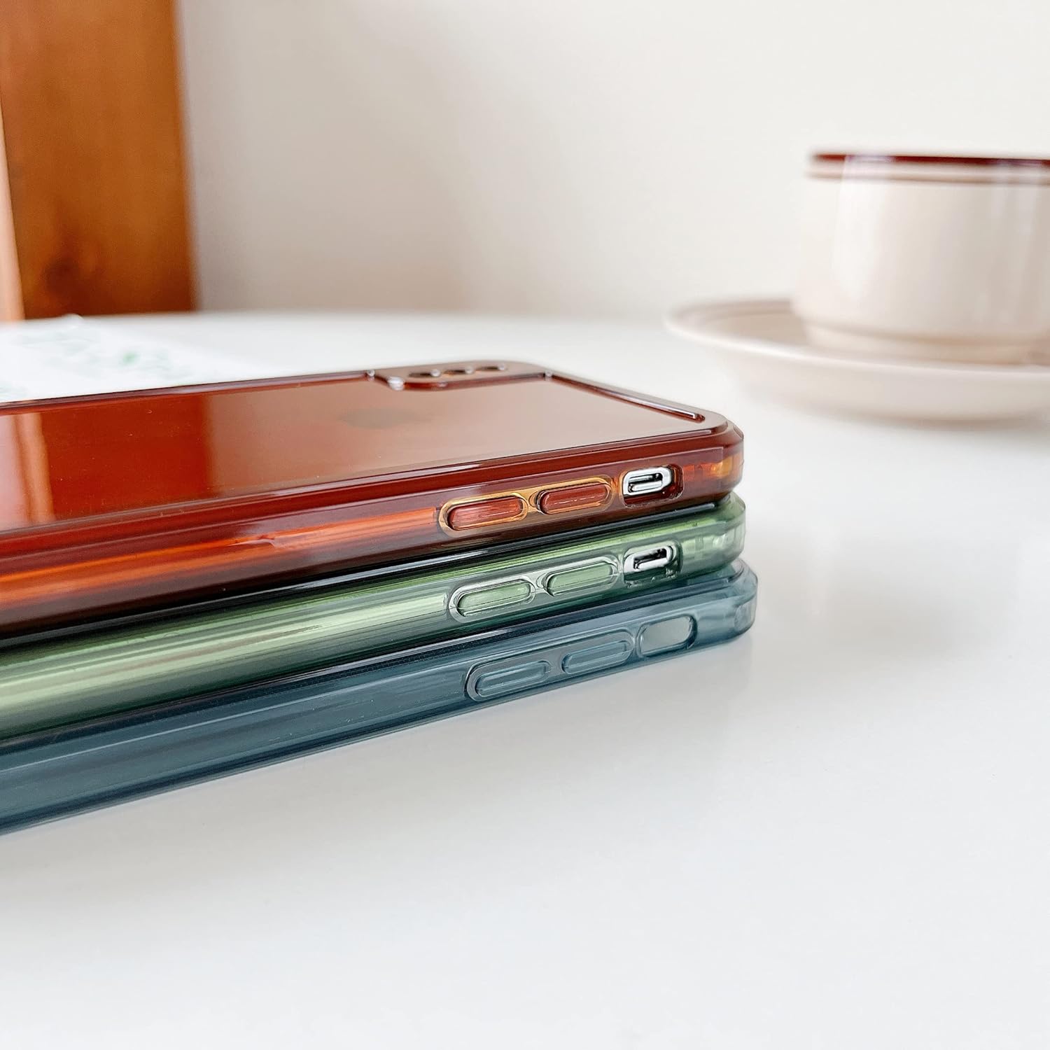 ZTOFERA Funda para iPhone X,Claro Silicona Suave Protector De Parachoques Retro Color Transparente A Prueba De Golpes Caja Del Teléfono – Gris