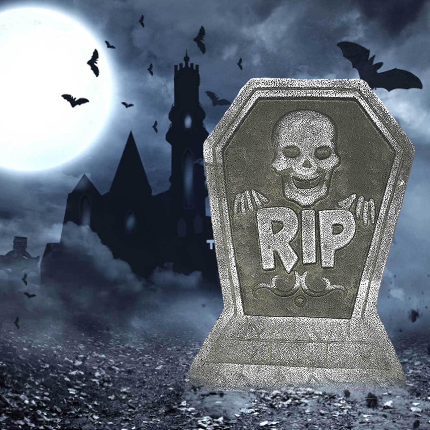Decoraciones de Halloween lápidas de cementerio al aire libre  lápidas de Halloween RIP Graveyard  Decoraciones de Halloween al aire libre
