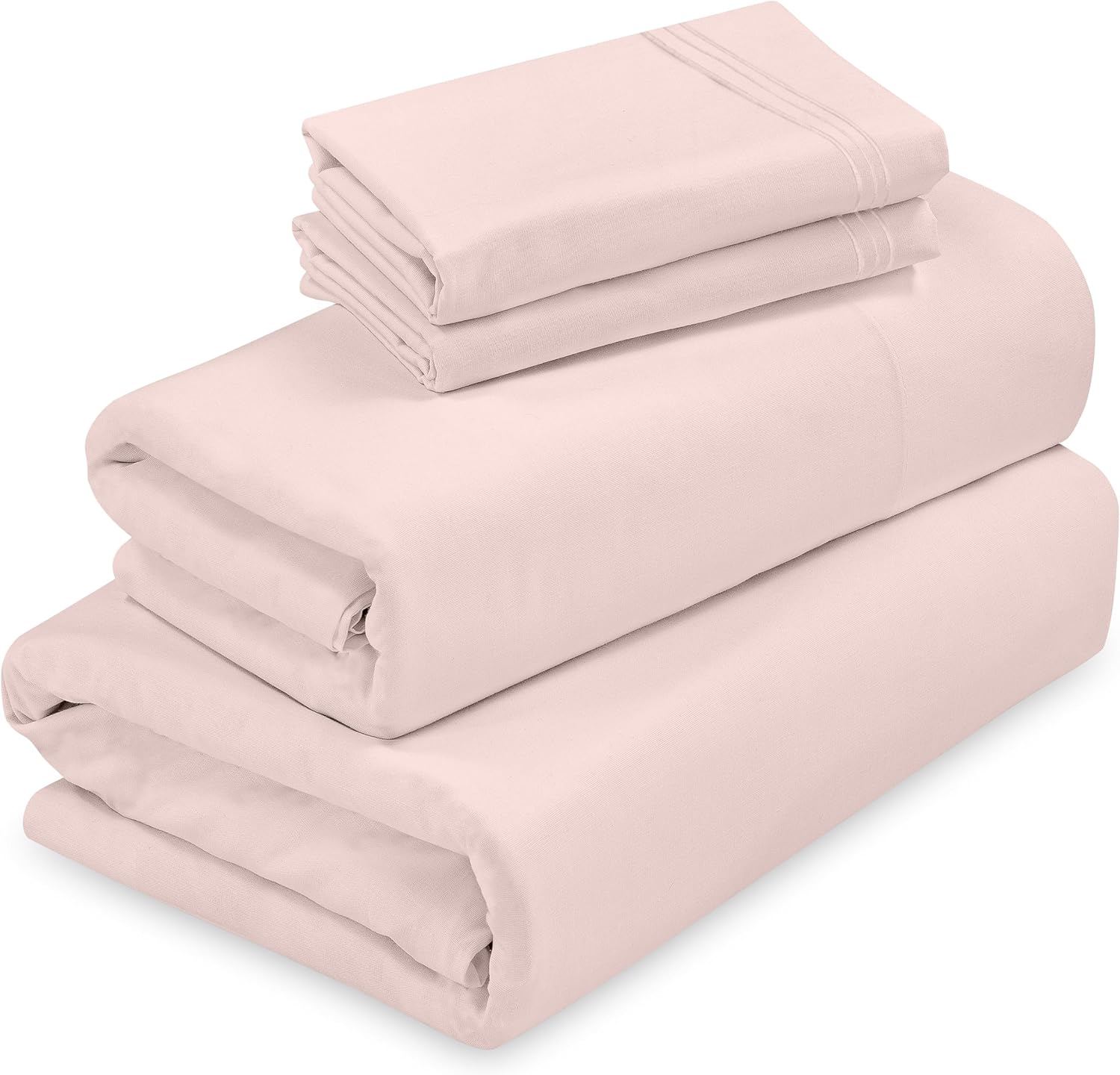 ROYALE LINENS – Sábanas de 3 piezas para cama individual – Juego de sábanas de microfibra cepillada suave de 1800 hilos – 1 sábana bajera, 1 sábana