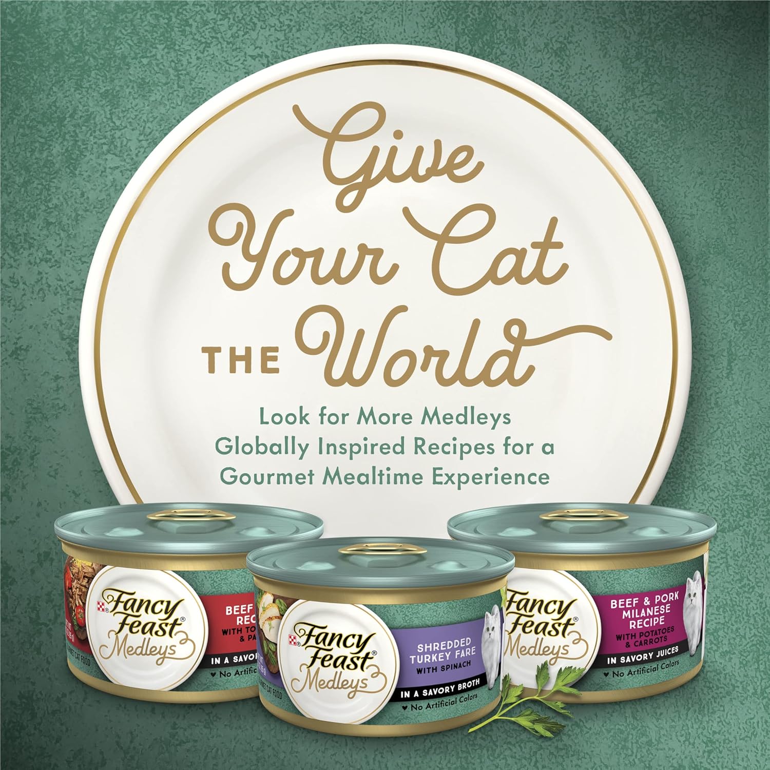Purina Fancy Feast Medleys alimento húmedo para gatos enlatado para adultos  (24 latas) 3 onzas –